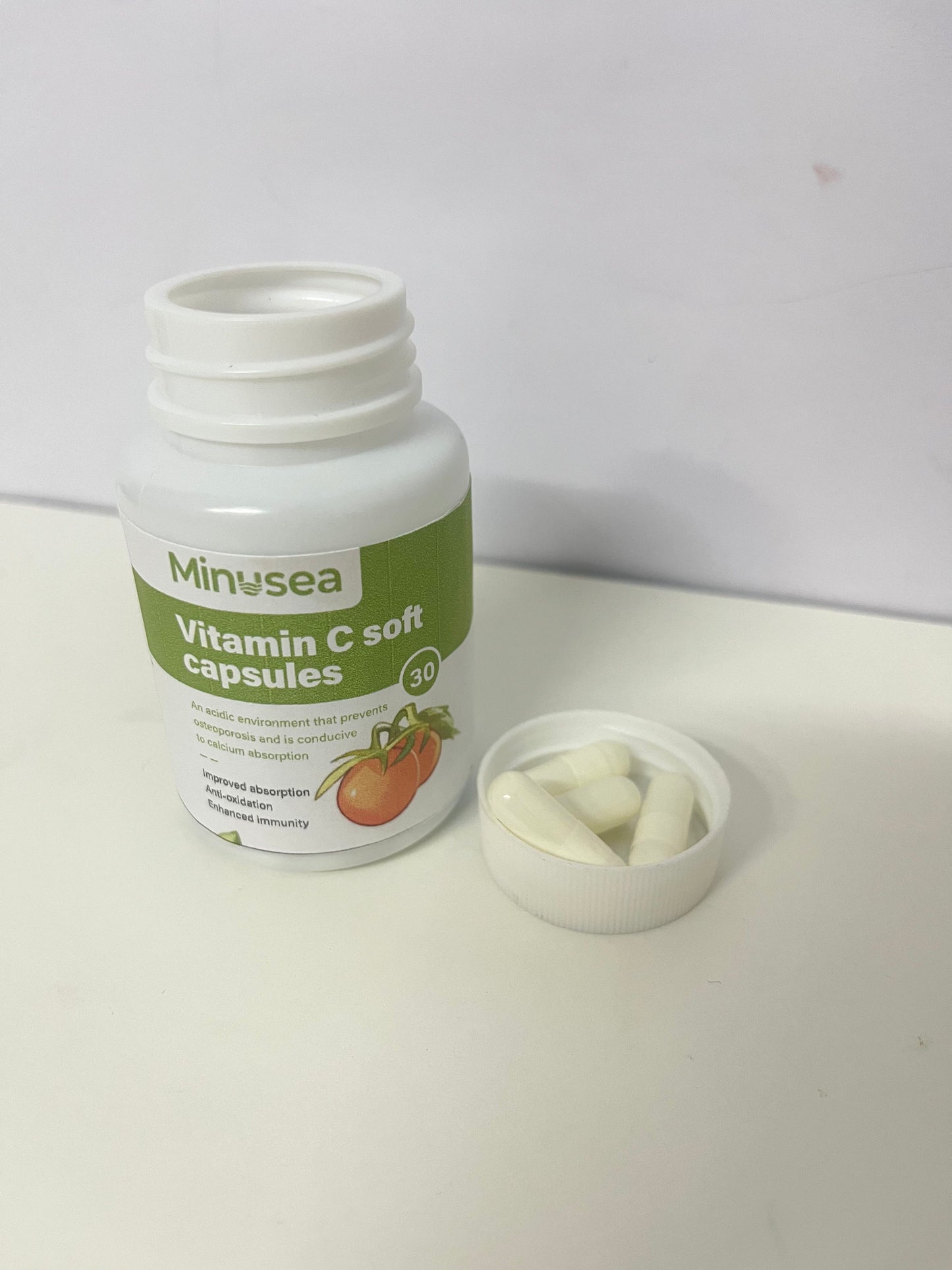 【Minusea Vitamin C Soft Capsules】—— Immunity & Antioxidant Support with Tomato Extract