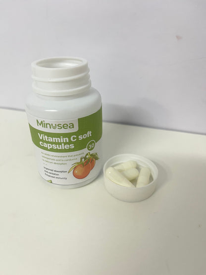 【Minusea Vitamin C Soft Capsules】—— Immunity & Antioxidant Support with Tomato Extract