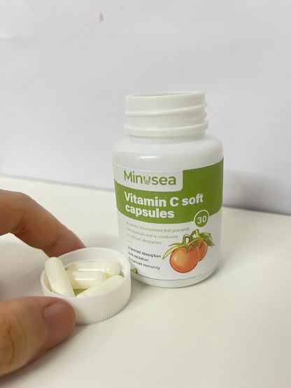 【Minusea Vitamin C Soft Capsules】—— Immunity & Antioxidant Support with Tomato Extract