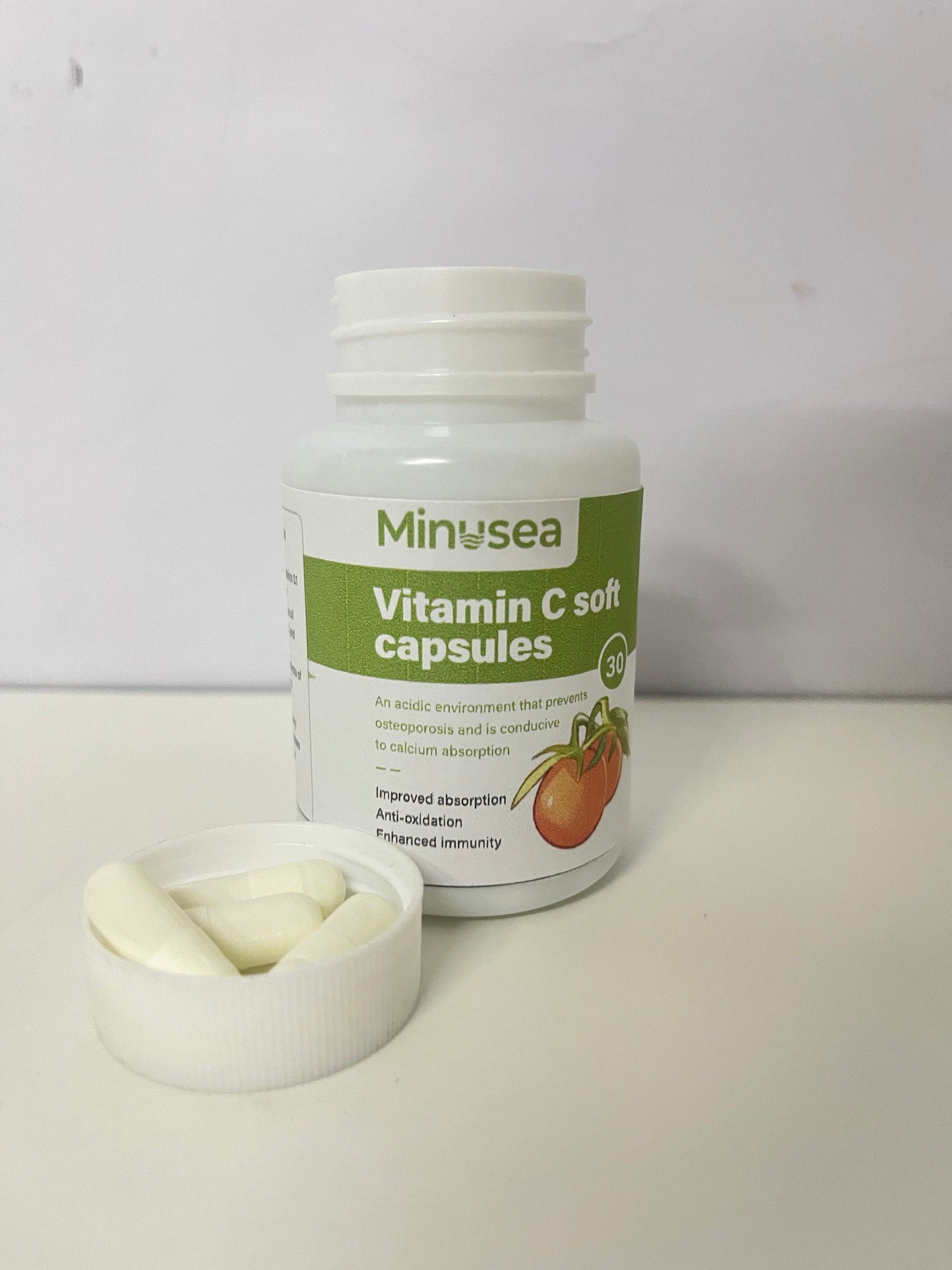 【Minusea Vitamin C Soft Capsules】—— Immunity & Antioxidant Support with Tomato Extract
