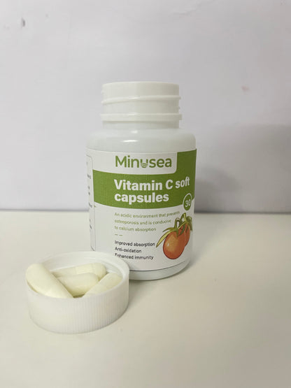 【Minusea Vitamin C Soft Capsules】—— Immunity & Antioxidant Support with Tomato Extract