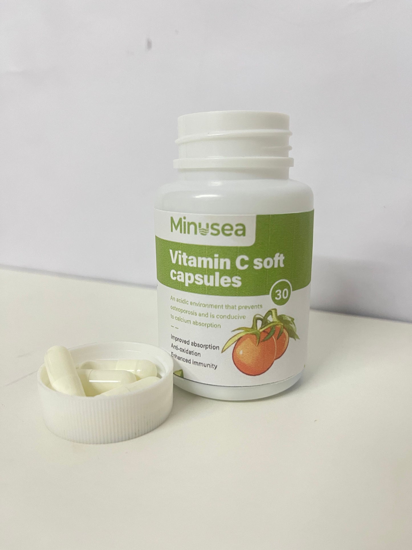 【Minusea Vitamin C Soft Capsules】—— Immunity & Antioxidant Support with Tomato Extract