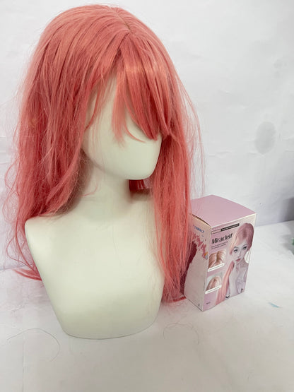 Miraclelf Wigs Pink Soft Curly Wig - Switch Styles with One Click and Unlock Your Dreamy Styling New Experience