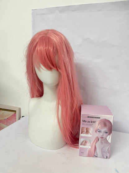 Miraclelf Wigs Pink Soft Curly Wig - Switch Styles with One Click and Unlock Your Dreamy Styling New Experience