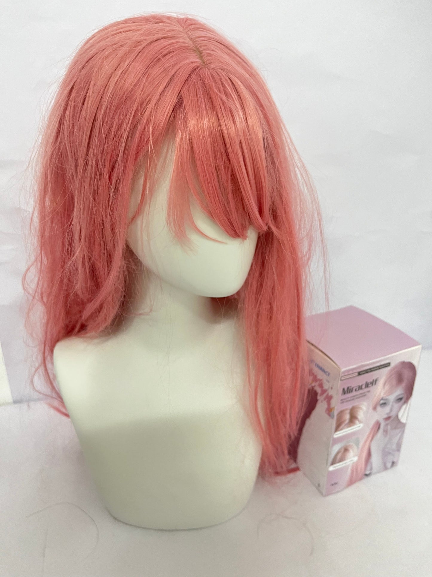 Miraclelf Wigs Pink Soft Curly Wig - Switch Styles with One Click and Unlock Your Dreamy Styling New Experience