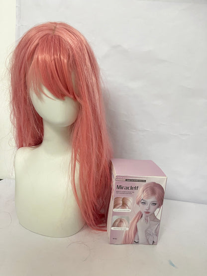 Miraclelf Wigs Pink Soft Curly Wig - Switch Styles with One Click and Unlock Your Dreamy Styling New Experience
