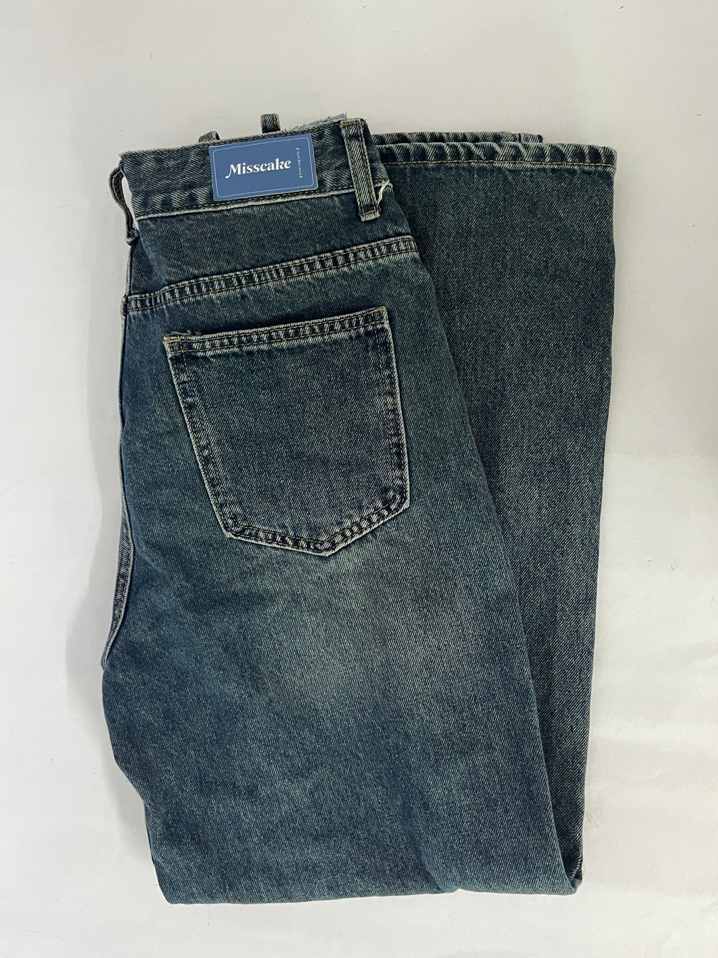 Misscake Vintage High Waist Straight Leg Jeans for Women, Distressed Washed Slim Fit Versatile Casual Denim Pants Product Highlights
