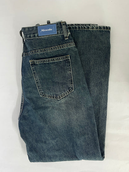 Misscake Vintage High Waist Straight Leg Jeans for Women, Distressed Washed Slim Fit Versatile Casual Denim Pants Product Highlights