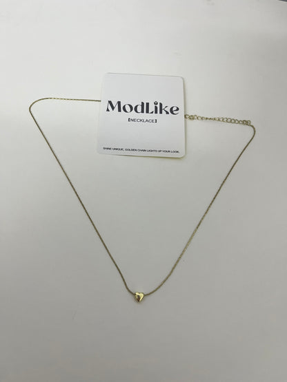 ModLike Dainty Chain Heart Pendant Necklace - Light Luxury Minimalist Gold Clavicle Chain