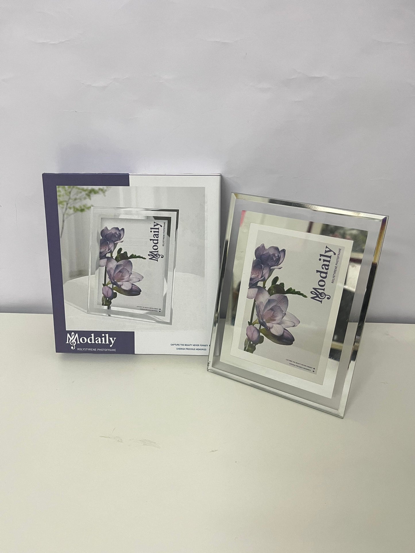 Modaily Clear Polystyrene Picture Frame - Shatter-Resistant Tabletop/Wall Mount Photo Frame for Home & Office Decor