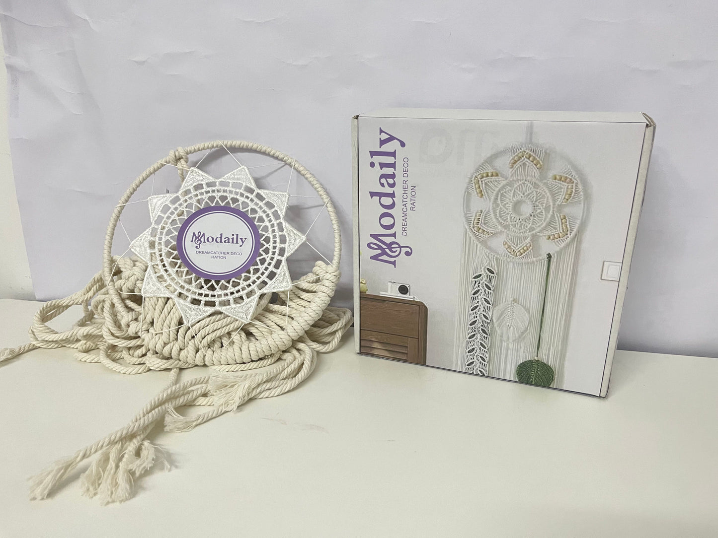 Modaily Hand-Woven Dreamcatcher Decoration (with Hanging Rope)