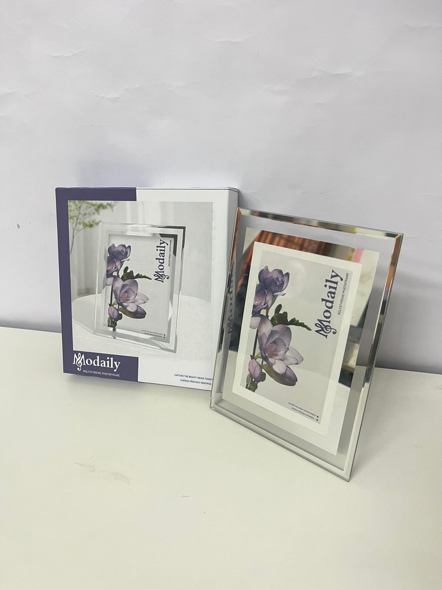 Modaily Clear Polystyrene Picture Frame - Shatter-Resistant Tabletop/Wall Mount Photo Frame for Home & Office Decor