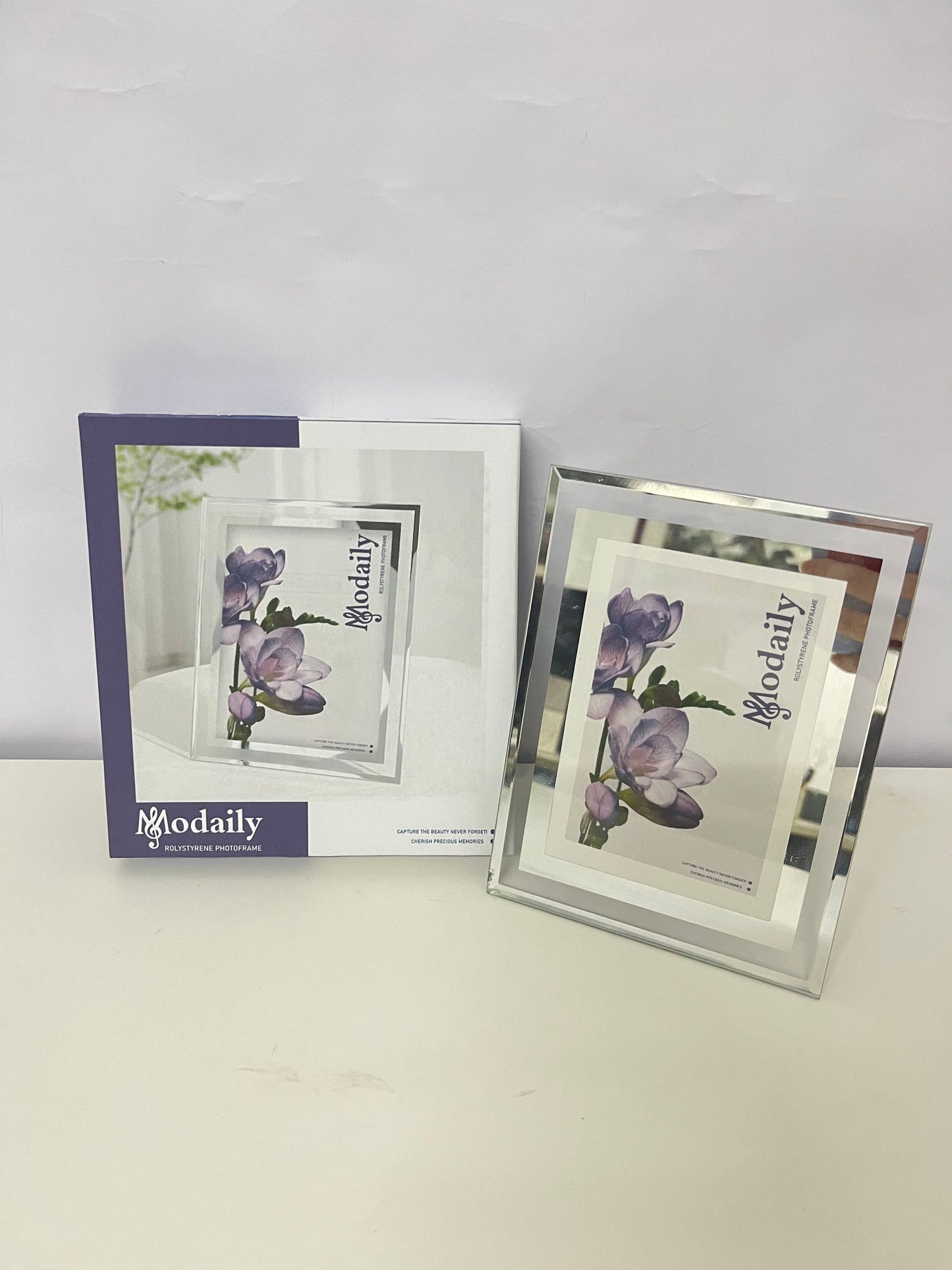 Modaily Clear Polystyrene Picture Frame - Shatter-Resistant Tabletop/Wall Mount Photo Frame for Home & Office Decor