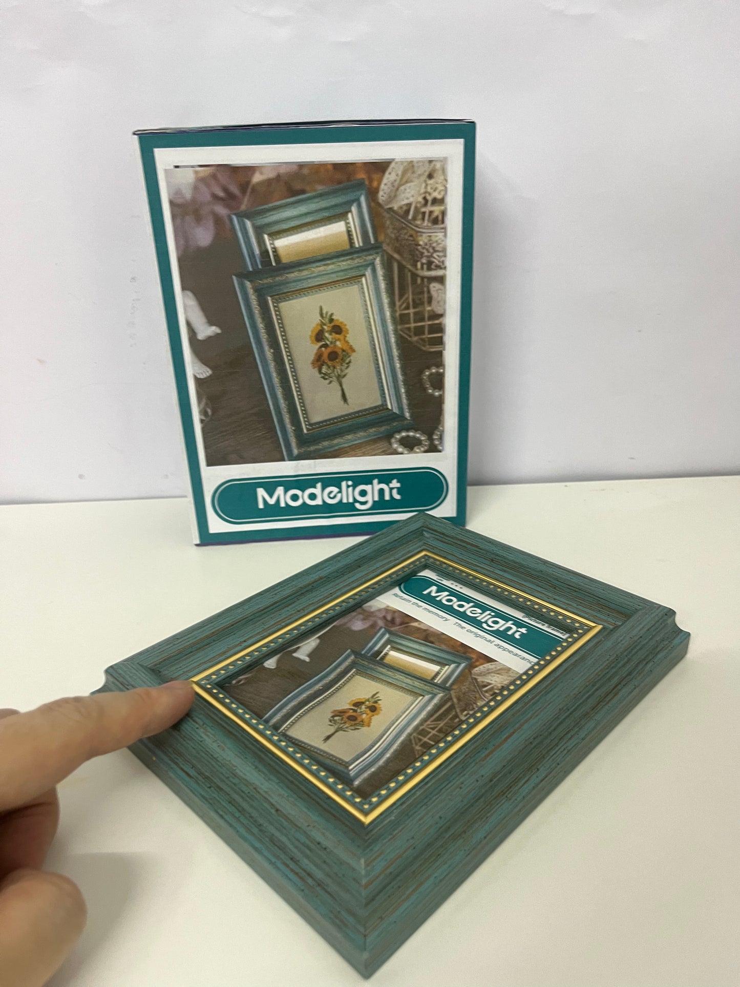 [Modelight Picture frames]-Vintage Distressed Picture Frame - American Country Style Tabletop & Wall-Mountable Frame