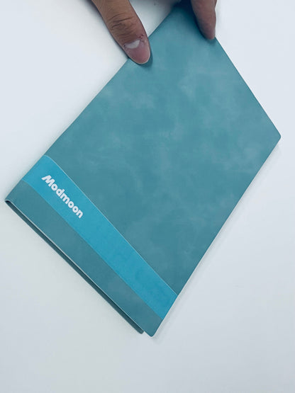 Modmoon Paper Notebook - Minimalist Cloudy Blue Design for Daily Organization