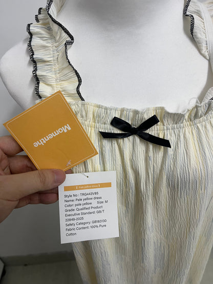 【Momenthe Pale Yellow Girl's Dress】—— Sweet & Comfortable Daily Wear Choice