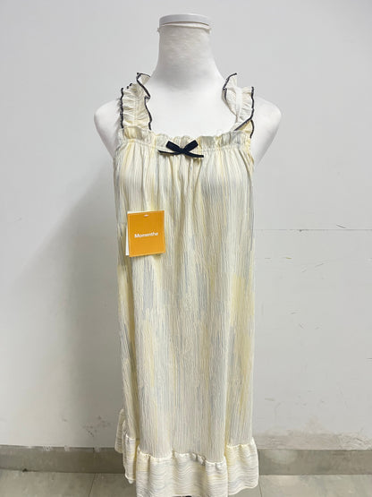 【Momenthe Pale Yellow Girl's Dress】—— Sweet & Comfortable Daily Wear Choice