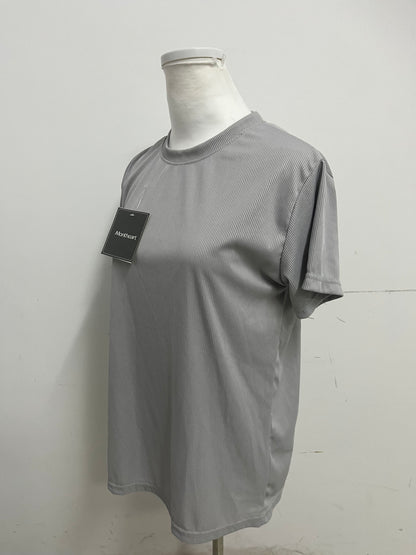 【Montheart Light Gray Striped T-shirt】—— Sleek Choice of Daily & Casual Wear