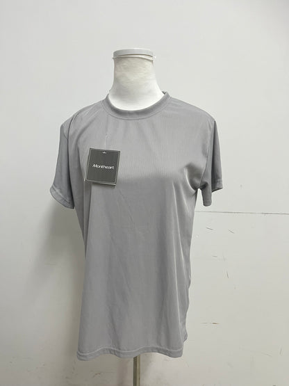 【Montheart Light Gray Striped T-shirt】—— Sleek Choice of Daily & Casual Wear