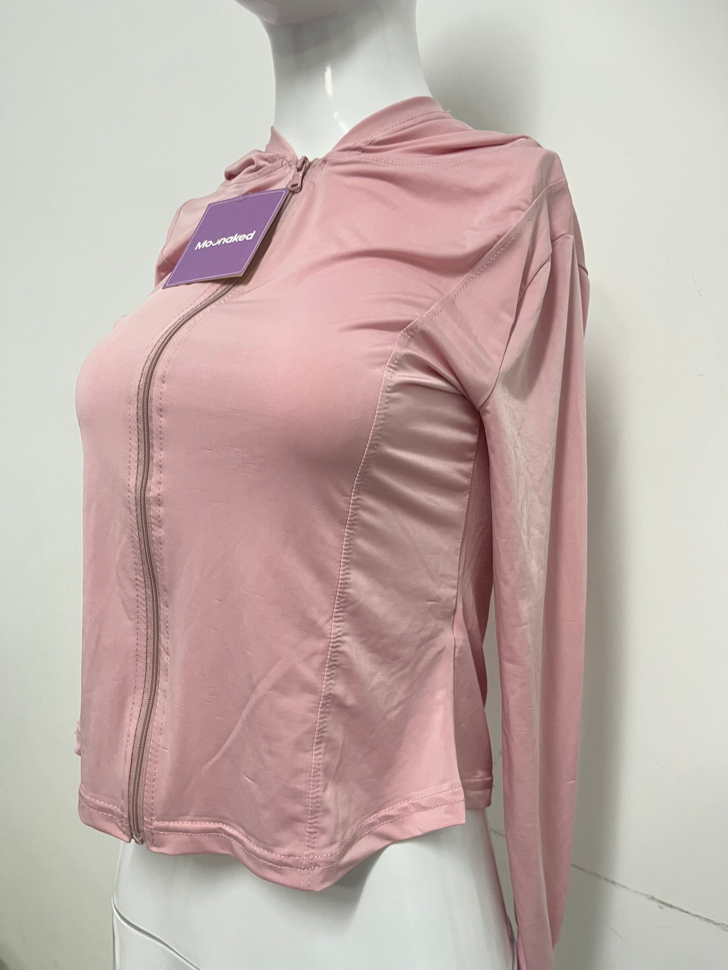 [Moonaked Athletic shirts]——Ice Silk Sun Protection Jacket - Slim Fit Hooded Cropped UV Protection Coat