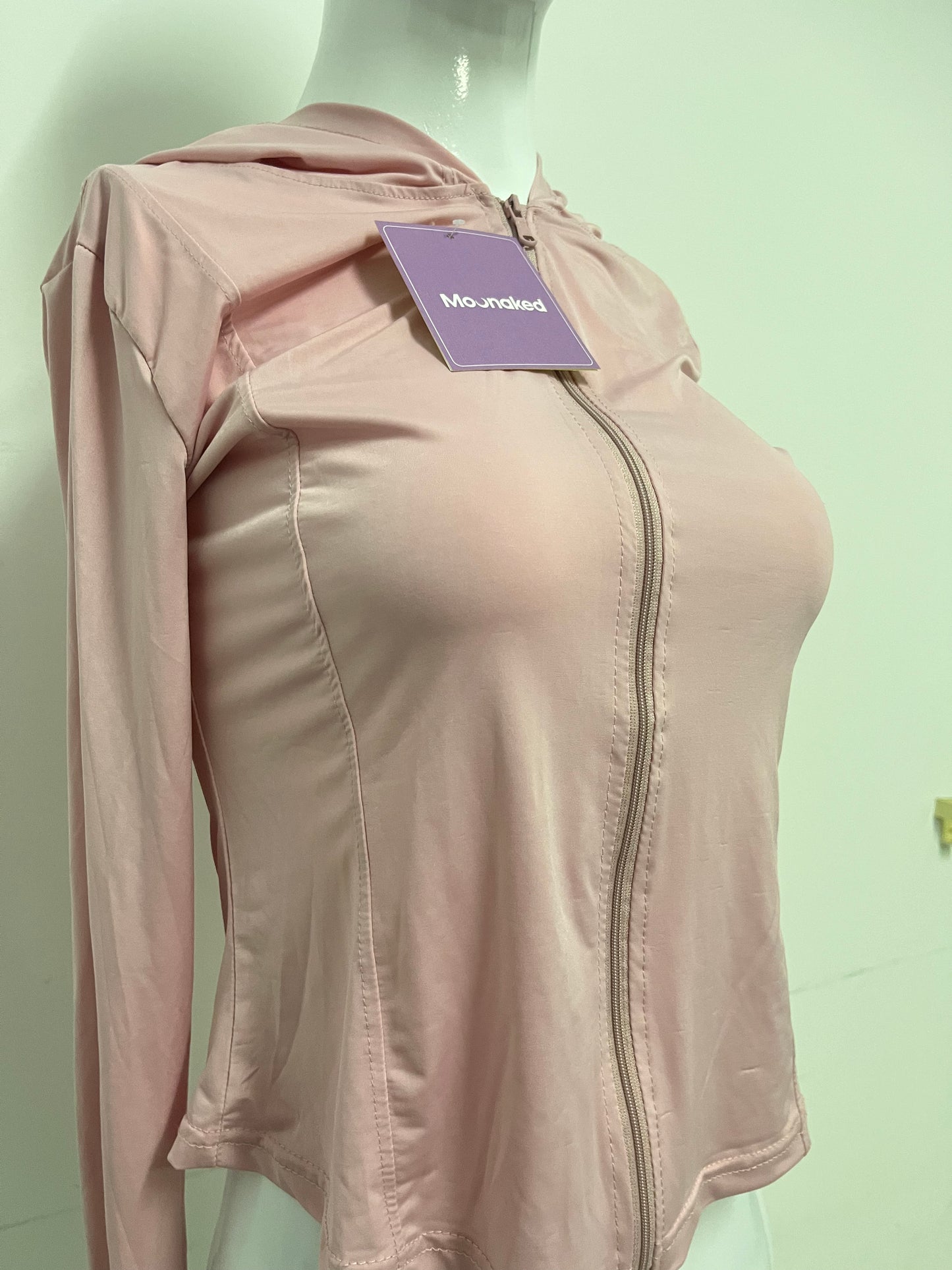 [Moonaked Athletic shirts]——Ice Silk Sun Protection Jacket - Slim Fit Hooded Cropped UV Protection Coat