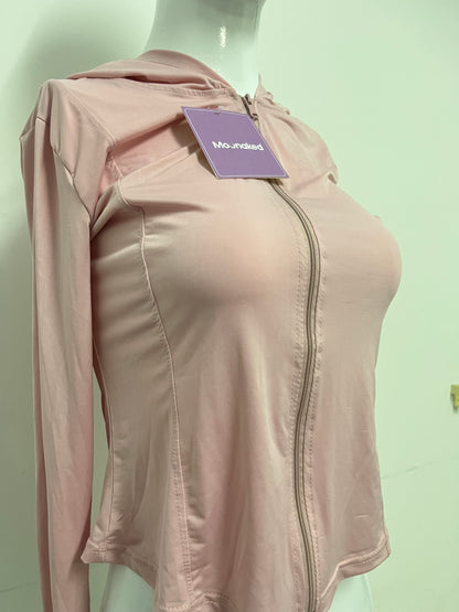 [Moonaked Athletic shirts]——Ice Silk Sun Protection Jacket - Slim Fit Hooded Cropped UV Protection Coat