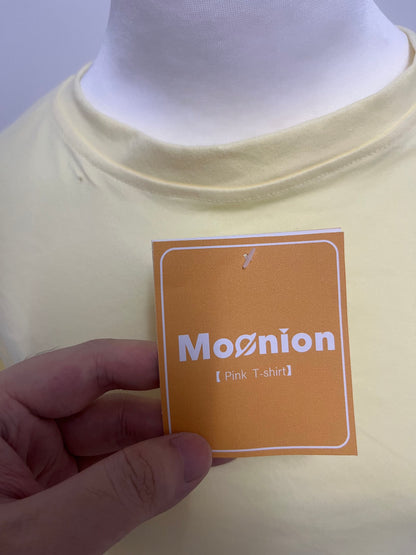 Moonion T-Shirt - 100% Mulberry Silk Yellow for Effortless Luxury