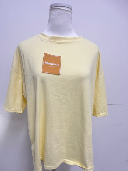 Moonion T-Shirt - 100% Mulberry Silk Yellow for Effortless Luxury