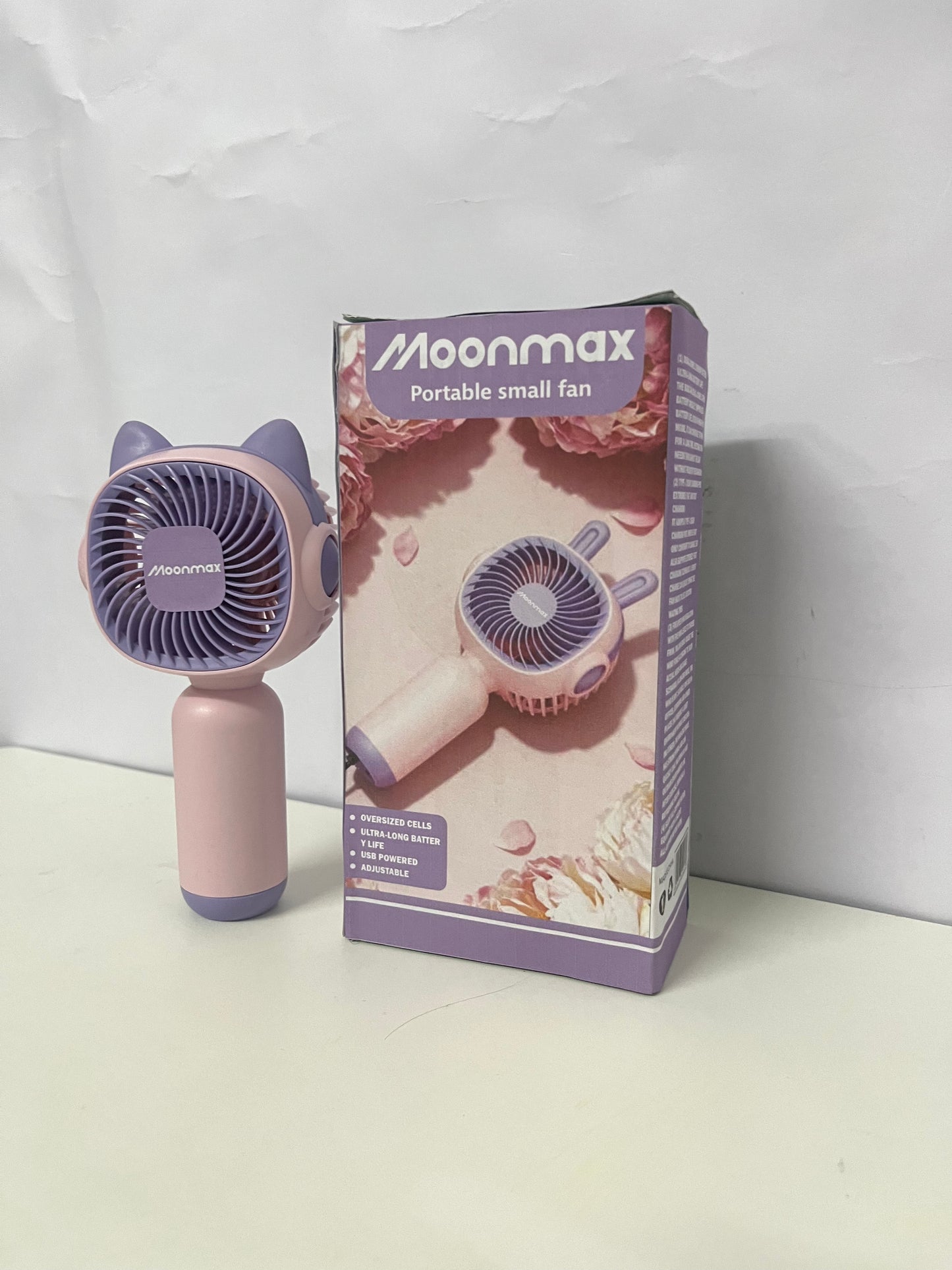 [Moonmax Electric fans]-Cat Ear Handheld Fan - Cute Portable Rechargeable Mini Fan