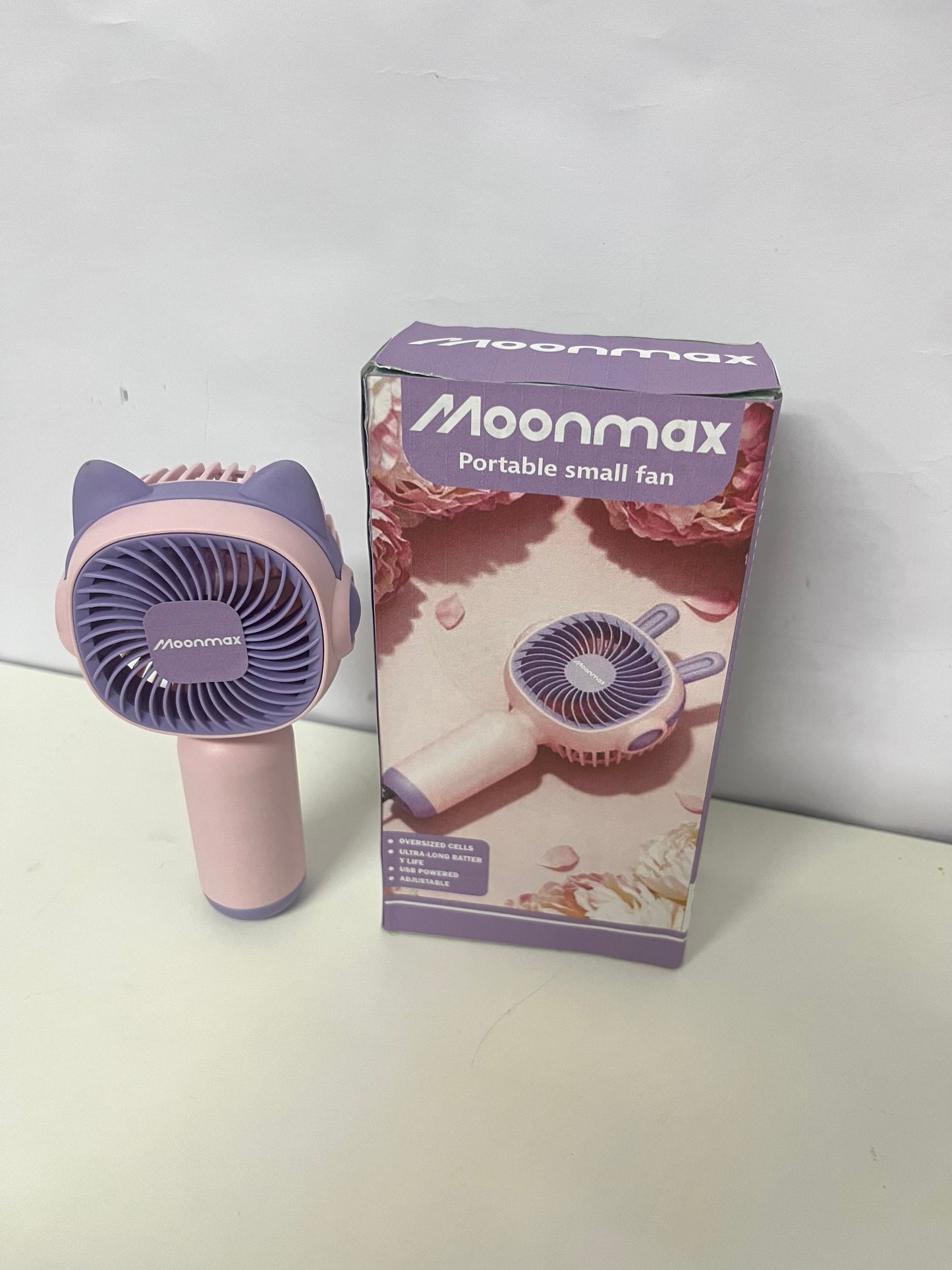 [Moonmax Electric fans]-Cat Ear Handheld Fan - Cute Portable Rechargeable Mini Fan