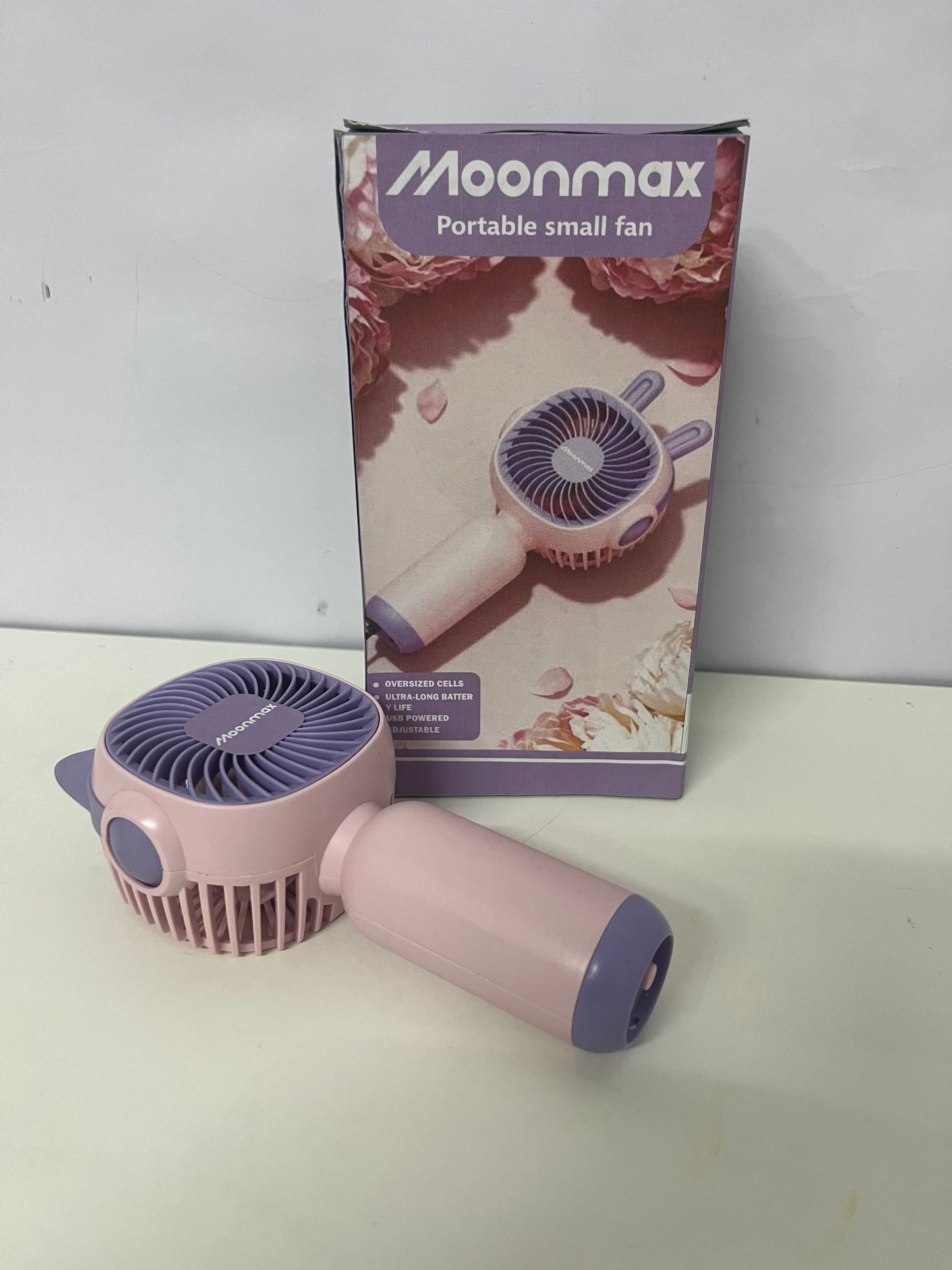 [Moonmax Electric fans]-Cat Ear Handheld Fan - Cute Portable Rechargeable Mini Fan