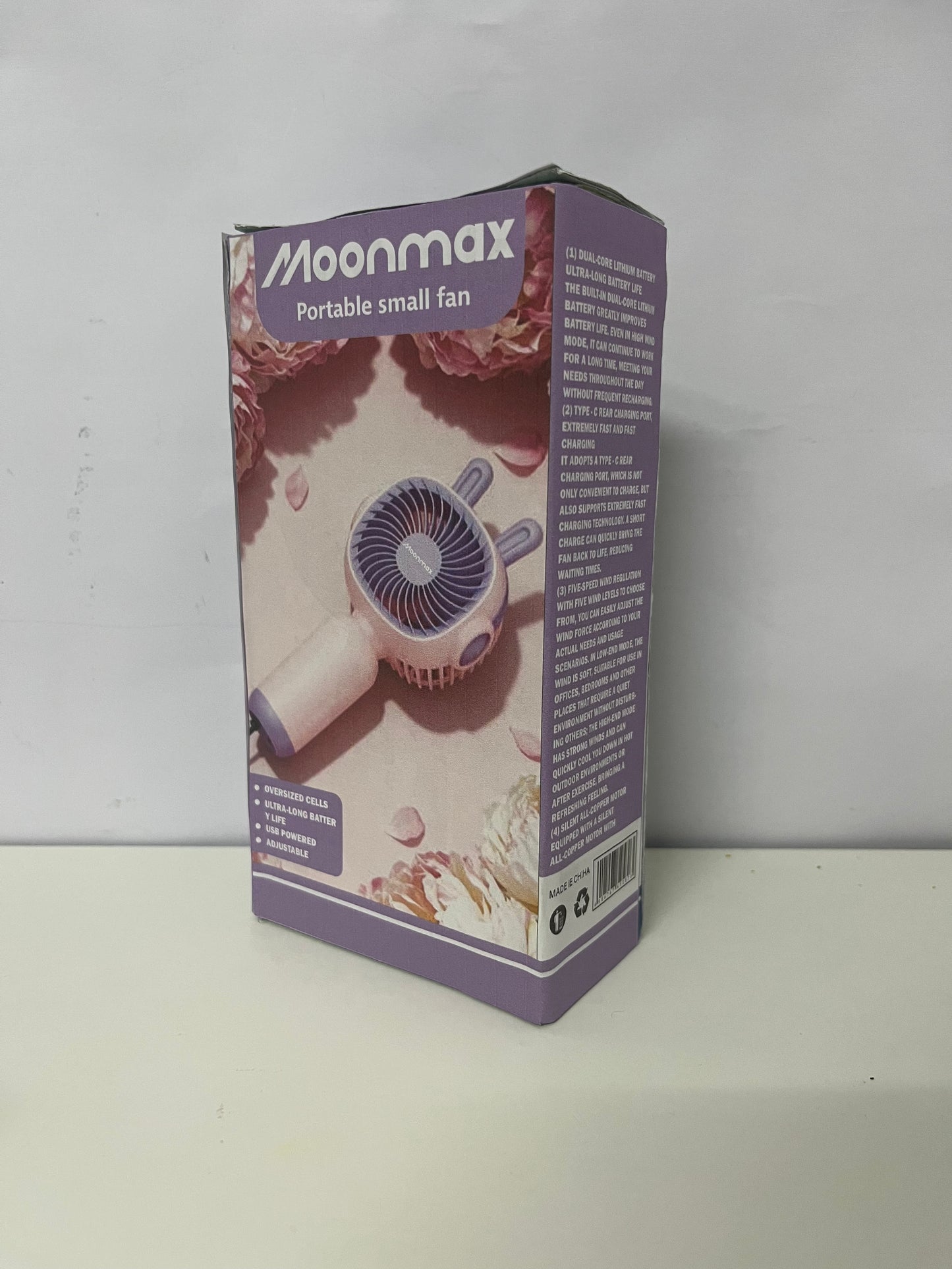 [Moonmax Electric fans]-Cat Ear Handheld Fan - Cute Portable Rechargeable Mini Fan