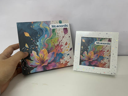 Moonordic Art Ink-Splash Photo Frame Starry Sparkle Design Creative Aesthetics An Exquisite Decoration for Home & Memory Storage