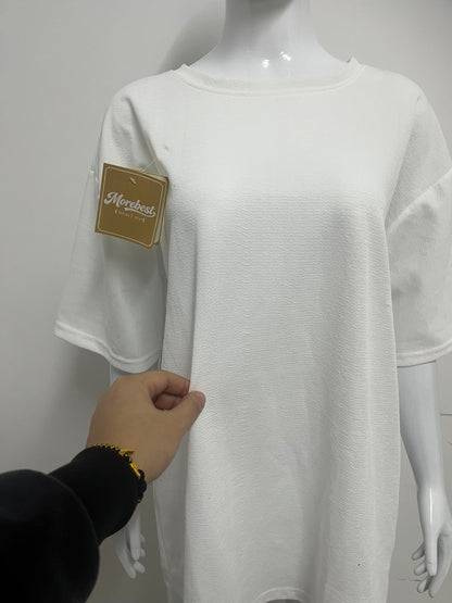 【Morebest Oversized Textured T-Shirt】—— Effortless Comfort & Casual Style for Everyday Wear