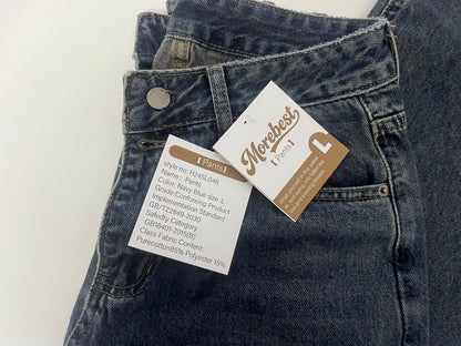 【Morebest High-Waisted Wide-Leg Denim Pants】—— Timeless Retro Comfort for Effortless Everyday Style
