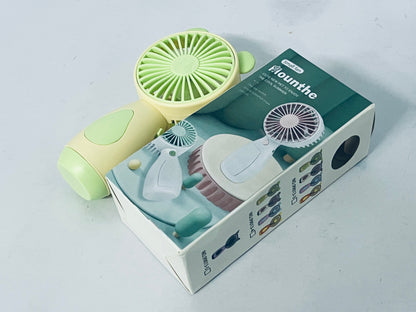 Mounthe Cute Handheld Mini Fan – Portable & USB,Rechargeable,Lightweight (Green)