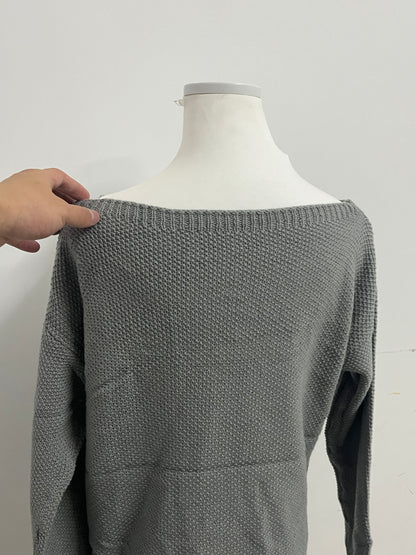 【Moveday Gray Waffle Knit Sweater】—— Cozy & Stylish Daily Wear Choice