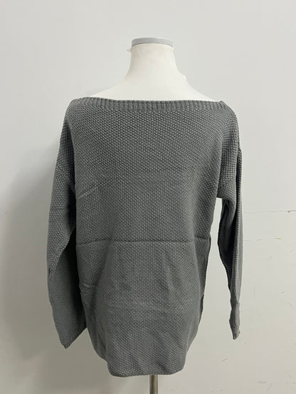 【Moveday Gray Waffle Knit Sweater】—— Cozy & Stylish Daily Wear Choice