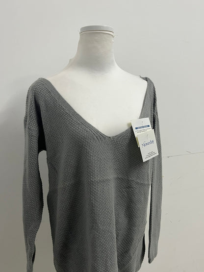 【Moveday Gray Waffle Knit Sweater】—— Cozy & Stylish Daily Wear Choice