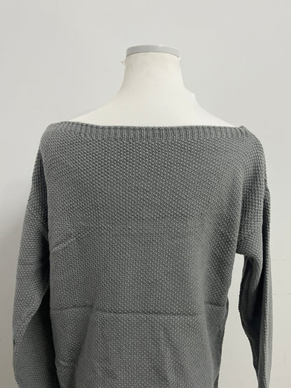 【Moveday Gray Waffle Knit Sweater】—— Cozy & Stylish Daily Wear Choice