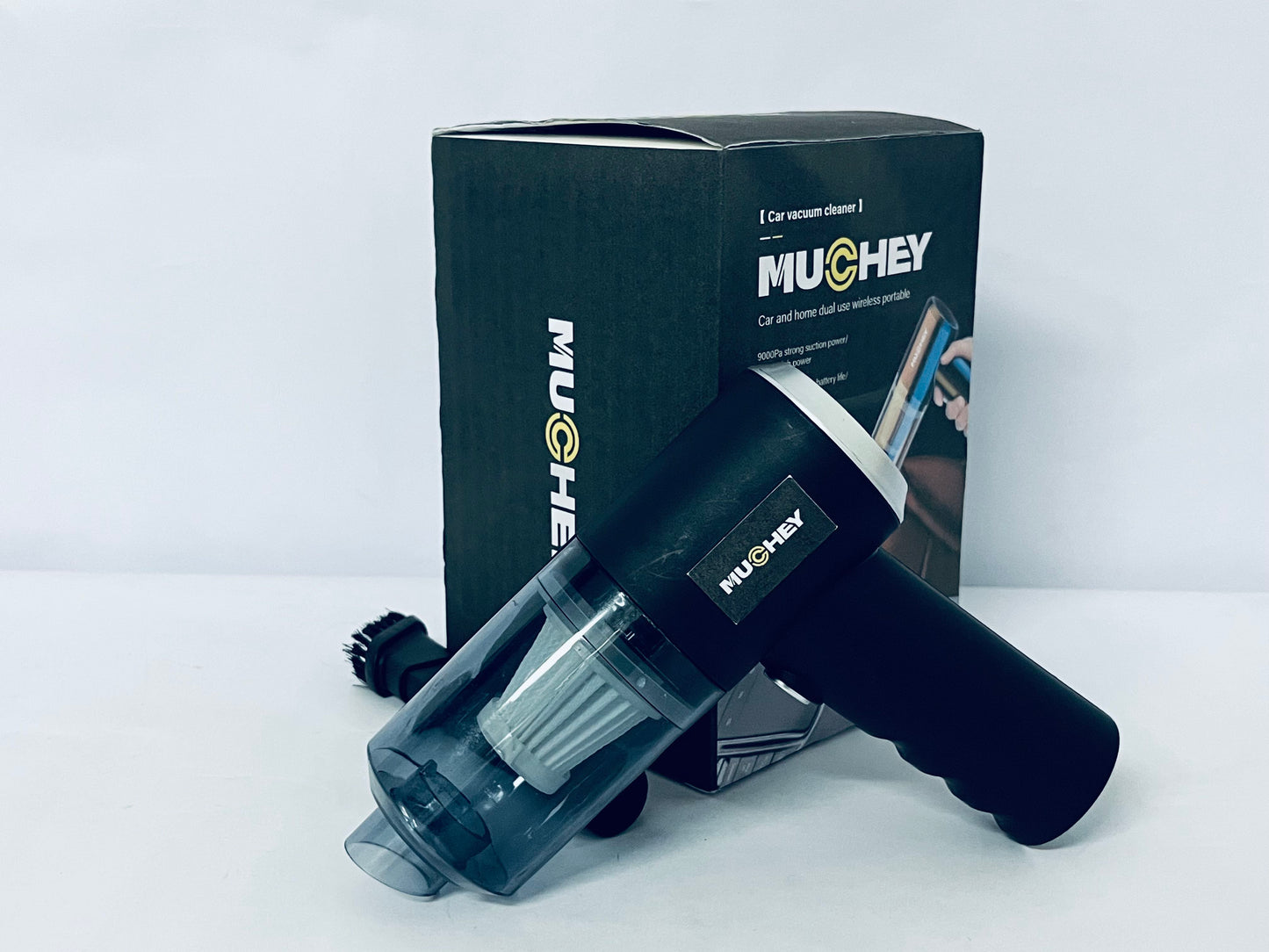 MUCHEY Handheld Car Vacuum Portable Cordless17000PA Mini Vacuums Rechargeable Foldable Vacuum Cleaner with Brushless Motor for Gifts Home,Office Pet