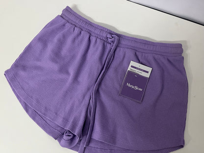 MuseBeau Pants - Adjustable Drawstring Purple Casual Shorts for Summer