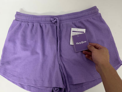 MuseBeau Pants - Adjustable Drawstring Purple Casual Shorts for Summer