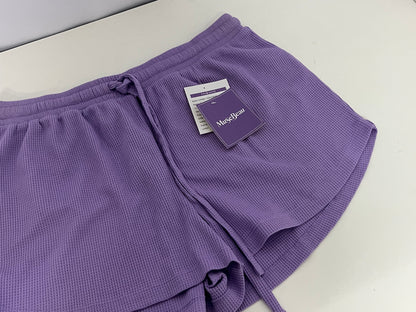 MuseBeau Pants - Adjustable Drawstring Purple Casual Shorts for Summer