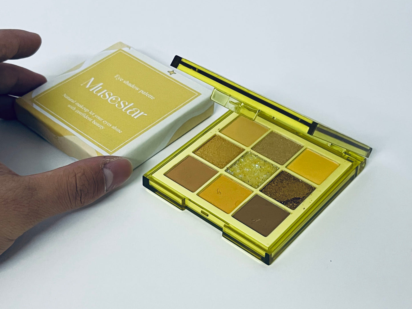 Musestar Gilded Warm Brown 9-Color Eyeshadow Palette Multi-Texture Combination A Versatile Item for Daily & Atmospheric Eye Makeup