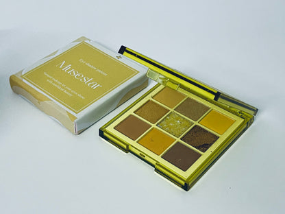 Musestar Gilded Warm Brown 9-Color Eyeshadow Palette Multi-Texture Combination A Versatile Item for Daily & Atmospheric Eye Makeup