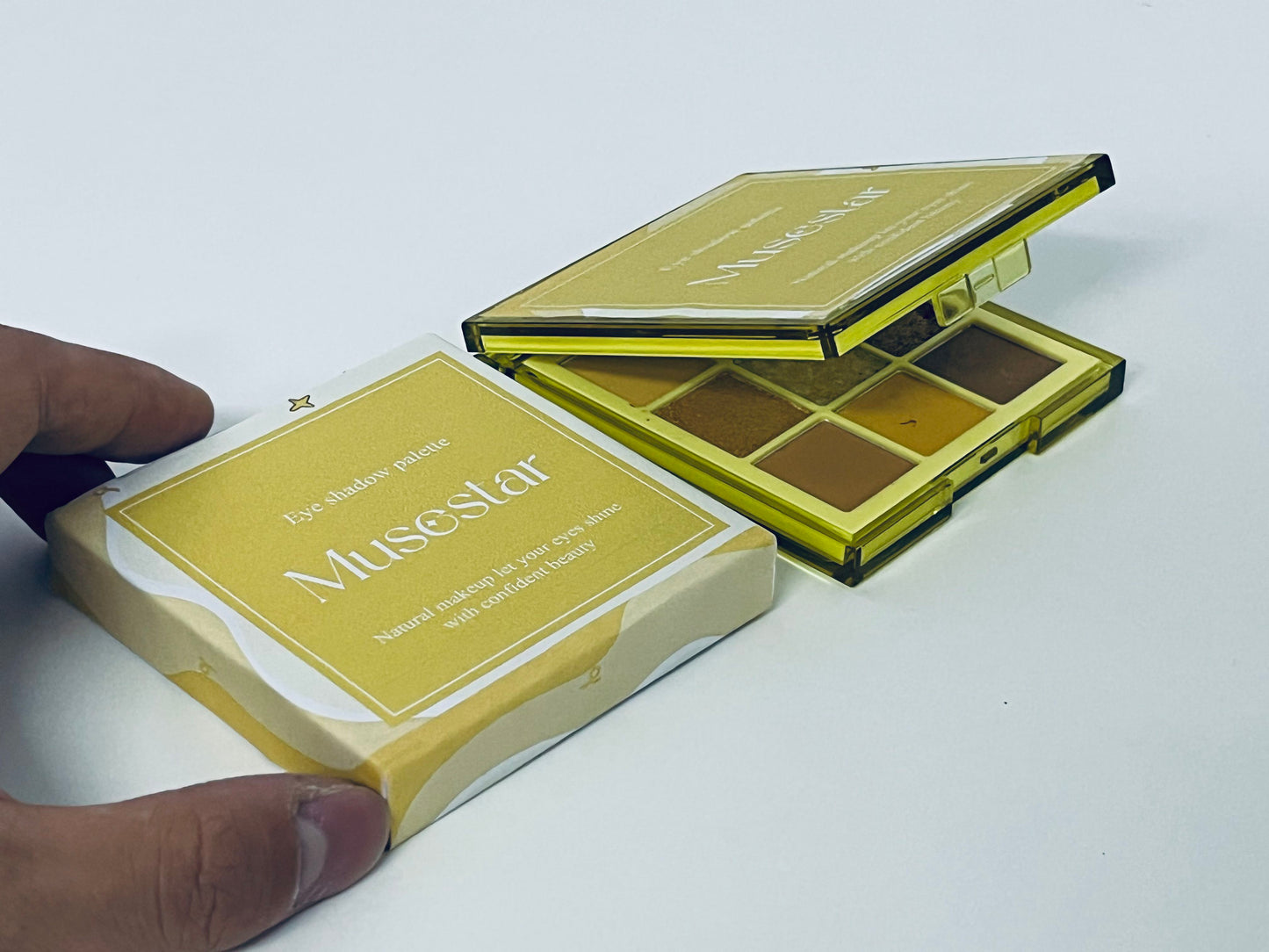 Musestar Gilded Warm Brown 9-Color Eyeshadow Palette Multi-Texture Combination A Versatile Item for Daily & Atmospheric Eye Makeup