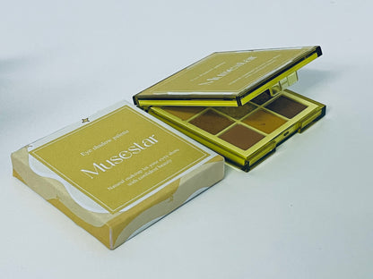 Musestar Gilded Warm Brown 9-Color Eyeshadow Palette Multi-Texture Combination A Versatile Item for Daily & Atmospheric Eye Makeup