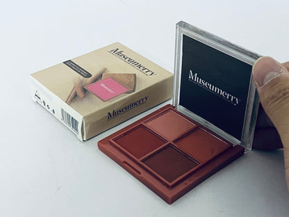 Museumerry Day to Night Eyeshadow Quad, Longwear Shadow Palette with Transitional Shades and Buttery Soft Feel, Crease & Smudge Proof, 575 Exquisite, 0.16 oz