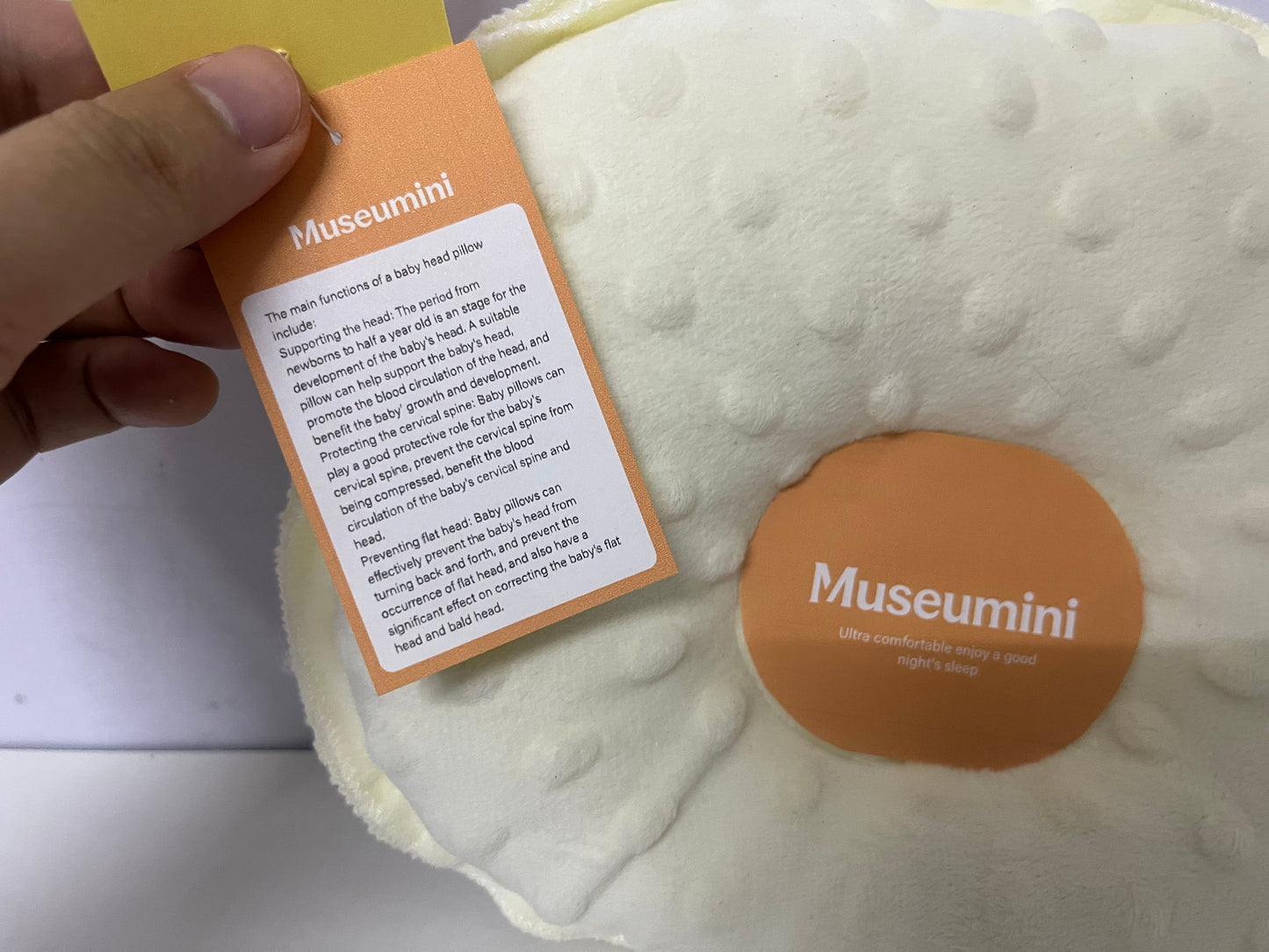 [Museumini Pillows]-Baby Shaping Pillow - Anti-Flat Head Newborn Soothing Pillow